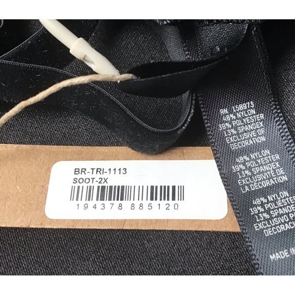 Skims NWT Soot Colored Triangle Bra Size 2X. (BR-TRI-1113) - Picture 2 of 3